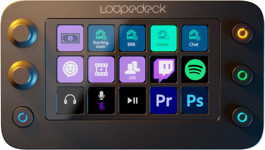 Streaming and Productivity Console with LED Touchscreen, RGB Buttons, Dials, and Full Stream Control
