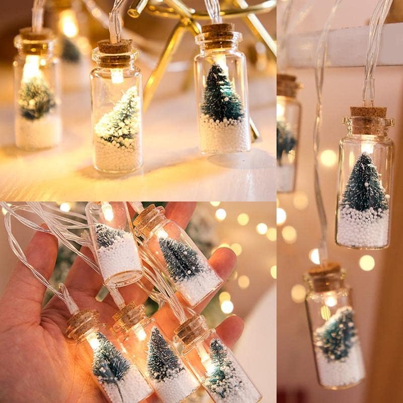 LED Jar String Fairy Lights Warm White 14 LED 3 Meter Decorative Lights for Indoor and Outdoor Use