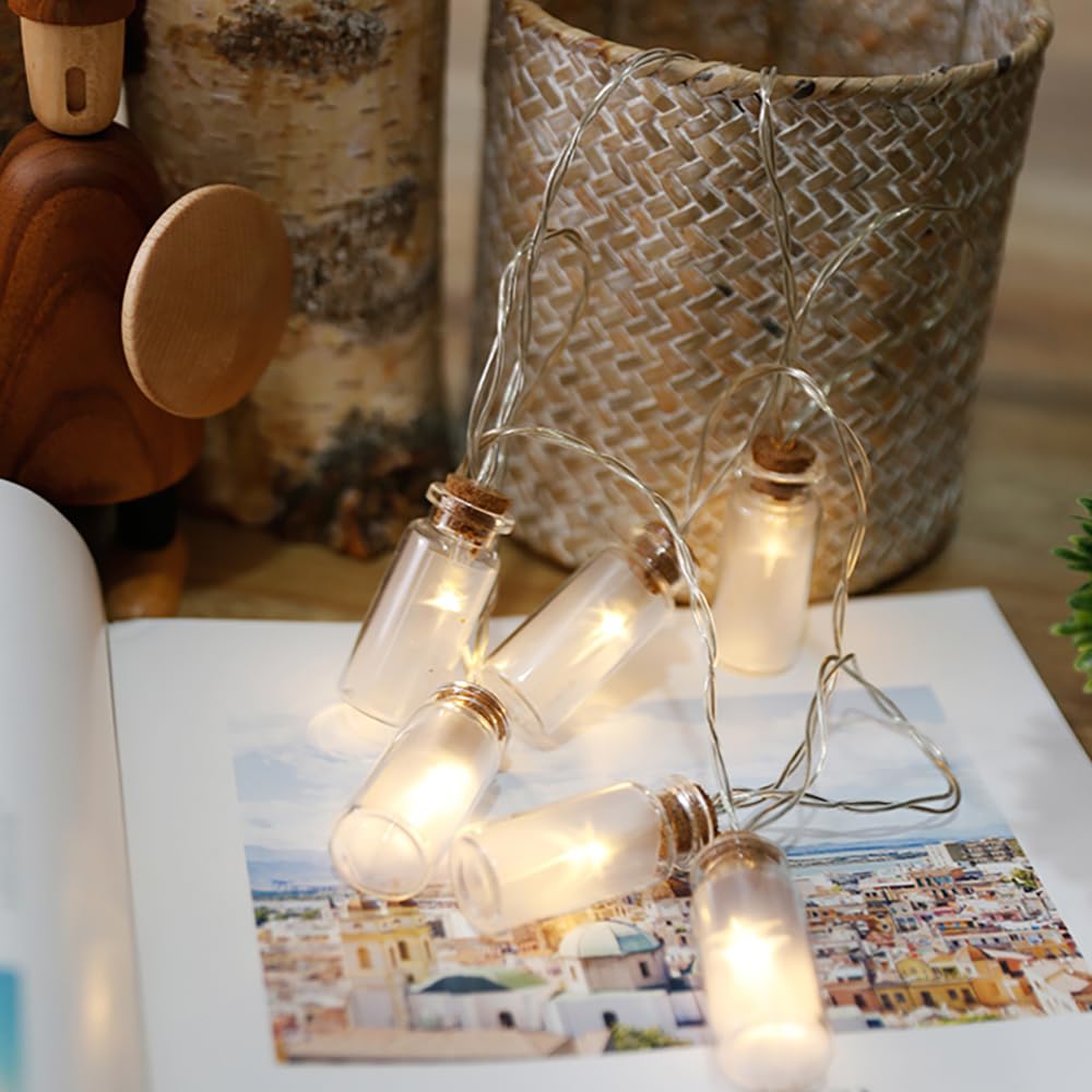 LED Jar String Fairy Lights Warm White 14 LED 3 Meter Decorative Lights for Indoor and Outdoor Use