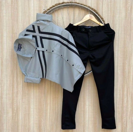 Men’s Versatile Trendy Shirt and Trouser Set for Casual, Office, and Party Occasions