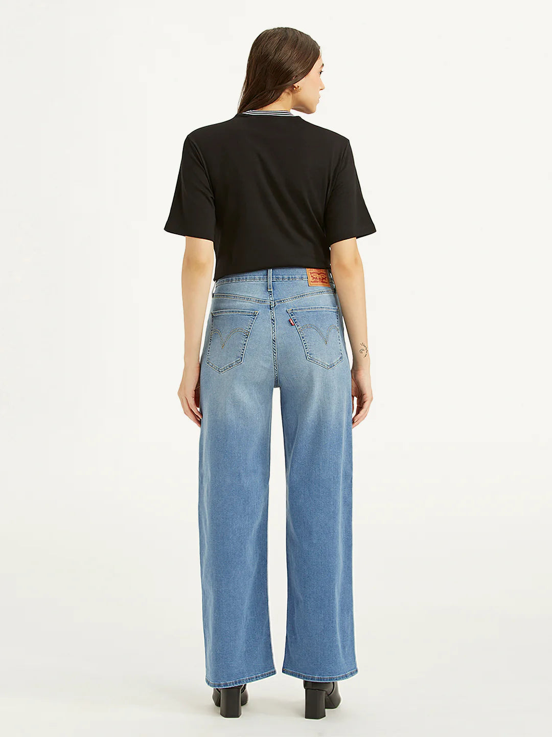High Rise Mile High Blue Wide Leg Jeans for Women with Fashionable and Comfortable Fit