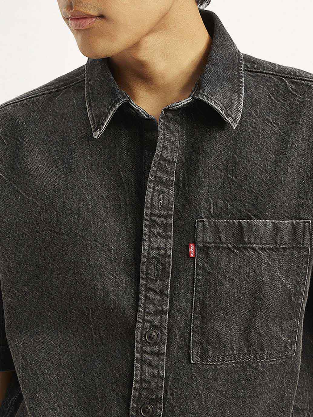 Trendy Men’s Relaxed Fit Solid Denim Overshirt – Durable and Fashionable Casual Wear for Travel, Parties, and Weekend Style