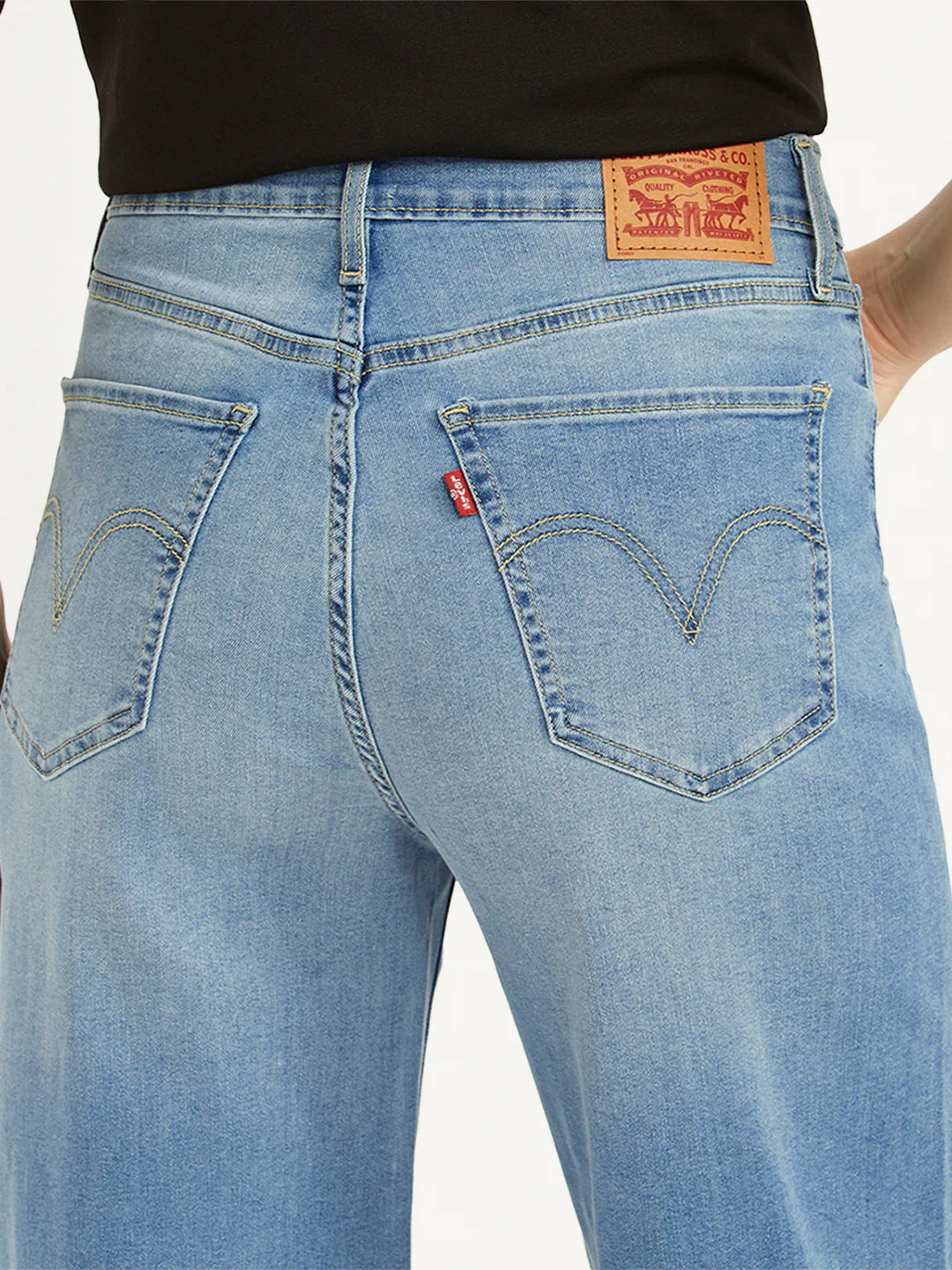 High Rise Mile High Blue Wide Leg Jeans for Women with Fashionable and Comfortable Fit
