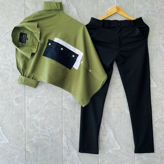 Men’s Versatile Shirt and Trouser Set for Casual, Formal, and Party Occasions