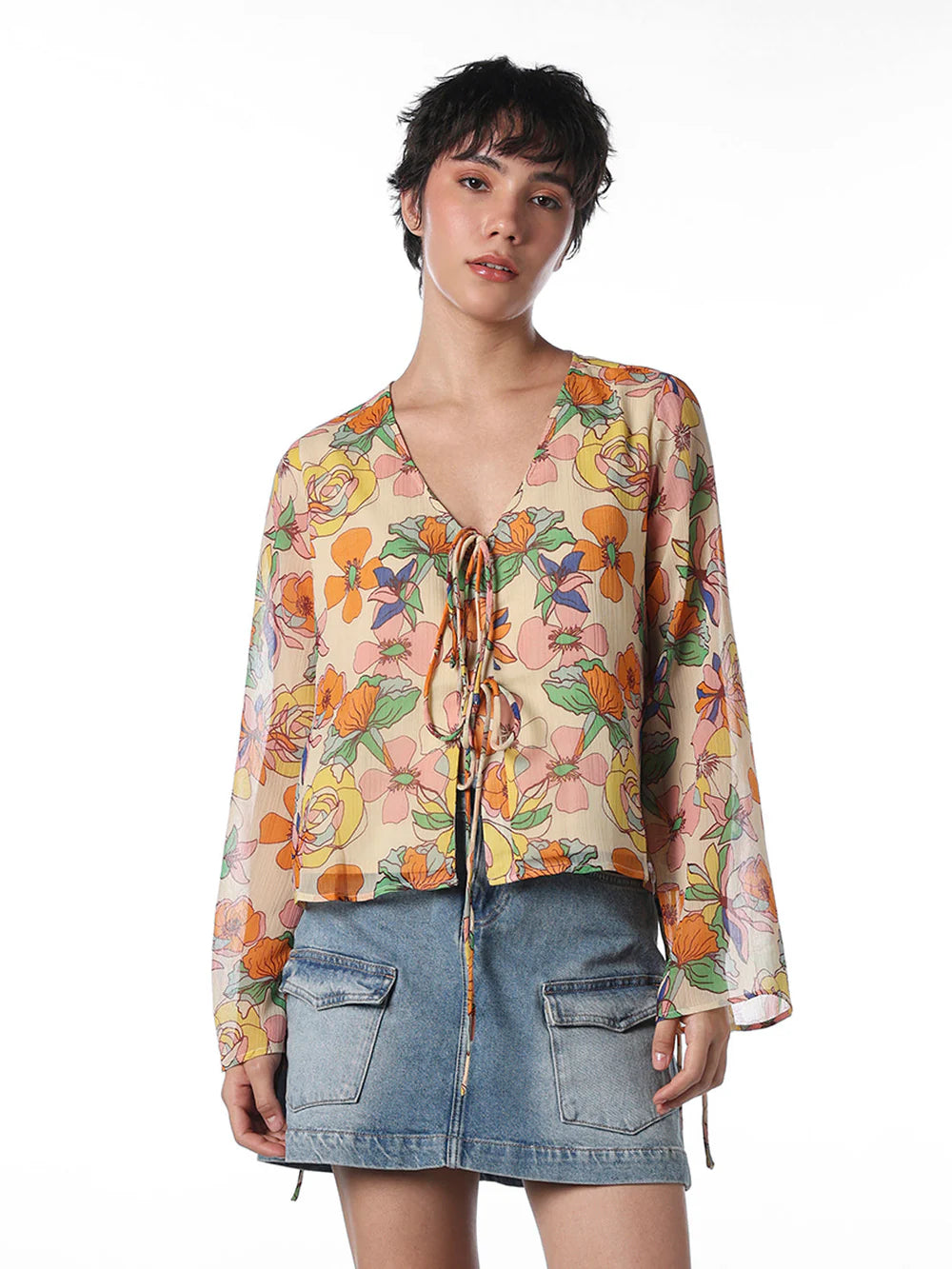 Trendy Multi-Colour Floral Top for Women with Comfortable Fit and Everyday Styling