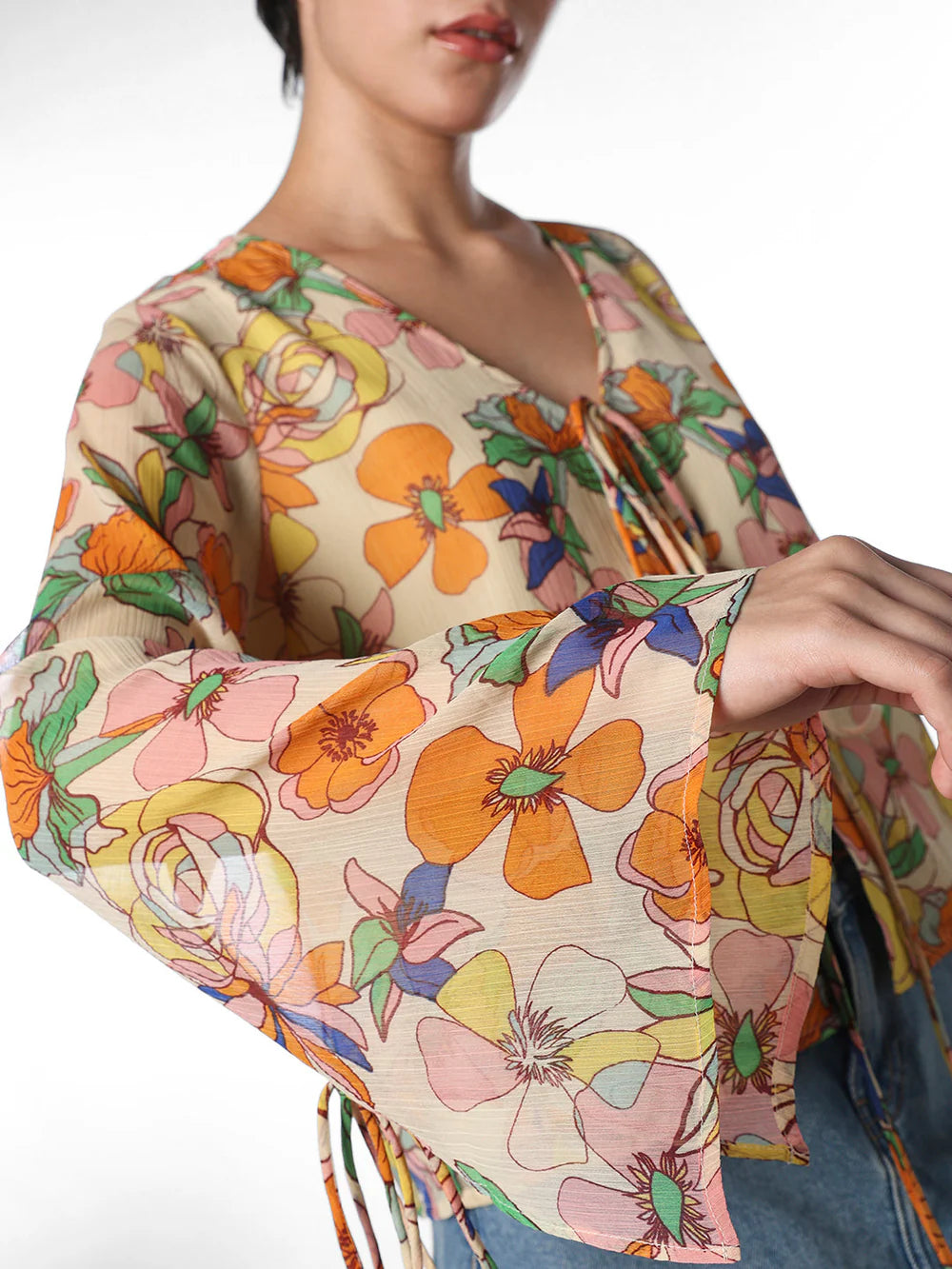 Trendy Multi-Colour Floral Top for Women with Comfortable Fit and Everyday Styling