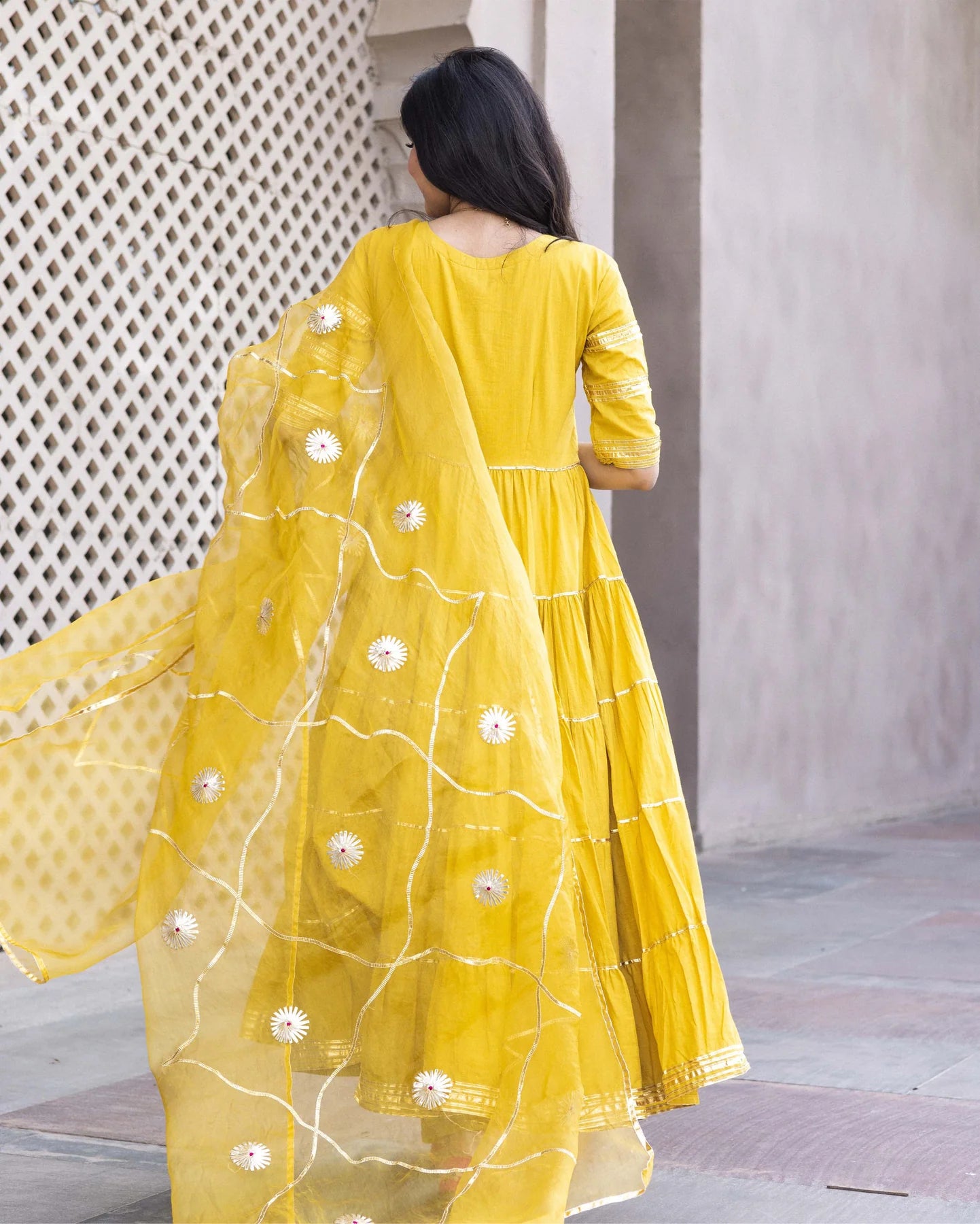 Beautiful Dahabi Gotapatti Cotton Suit Set for Women Designed for Comfort Trendy Style and Traditional Functions