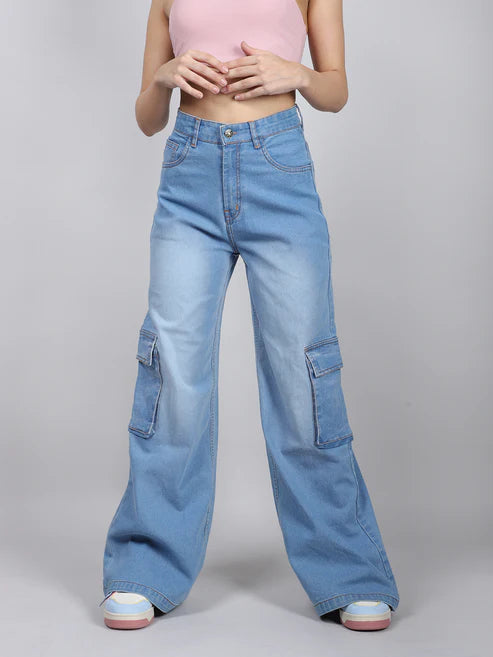 Women Casual Straight Fit Jeans Featuring Multiple Pockets for Daily Outfits