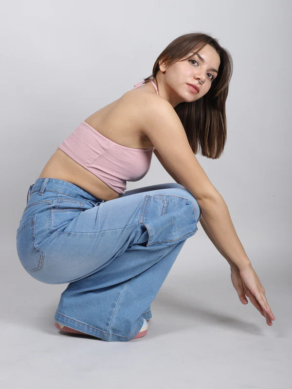 Women Casual Straight Fit Jeans Featuring Multiple Pockets for Daily Outfits