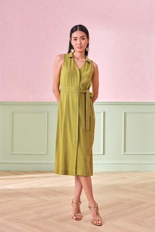 Brooklyn Oasis Dress for Women Elegant Midi Dress with Flowy Silhouette for Casual and Semi Formal Occasions