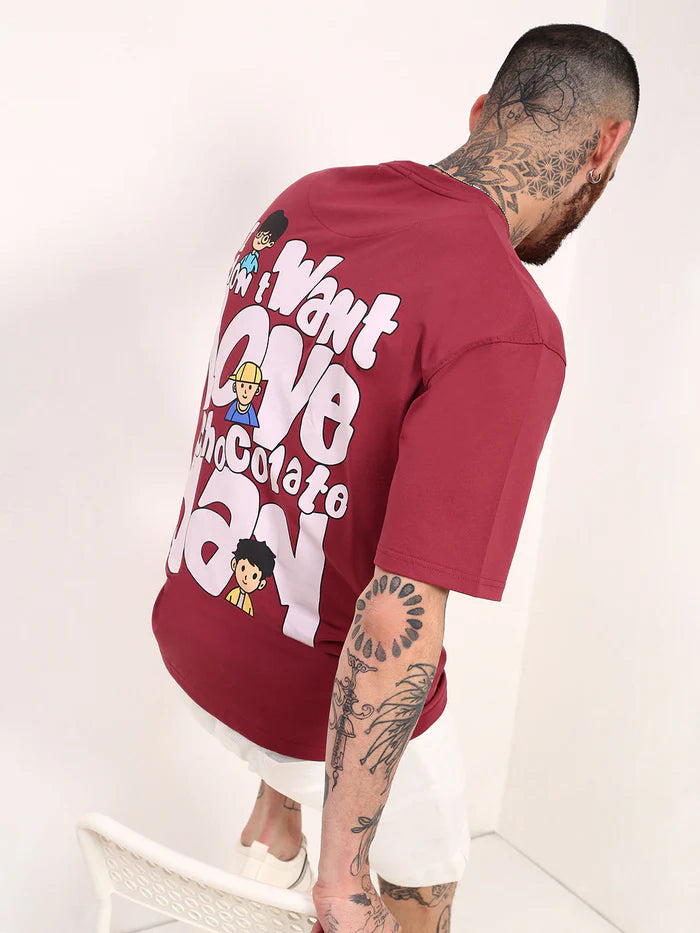 Mens Pink Graphic Printed Casual T Shirt with Relaxed Fit and Streetwear Style