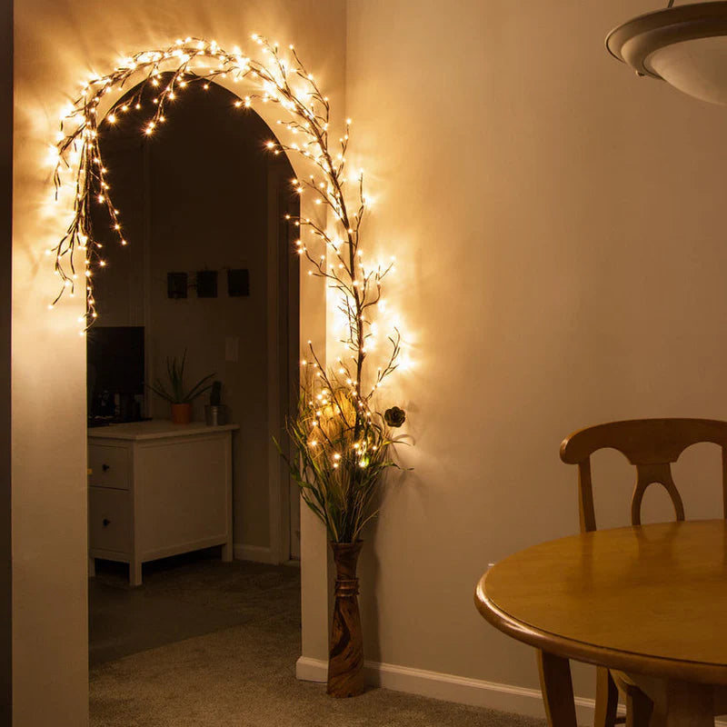 Magical LED Vine Tree Light with Willow Design, Fairy Lights, and Remote