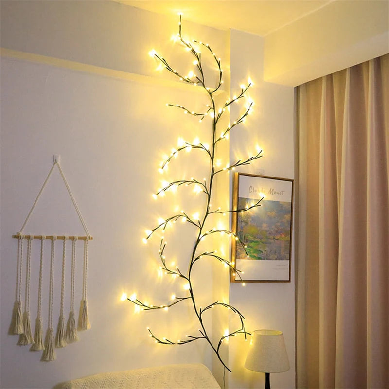 Magical LED Vine Tree Light with Willow Design, Fairy Lights, and Remote