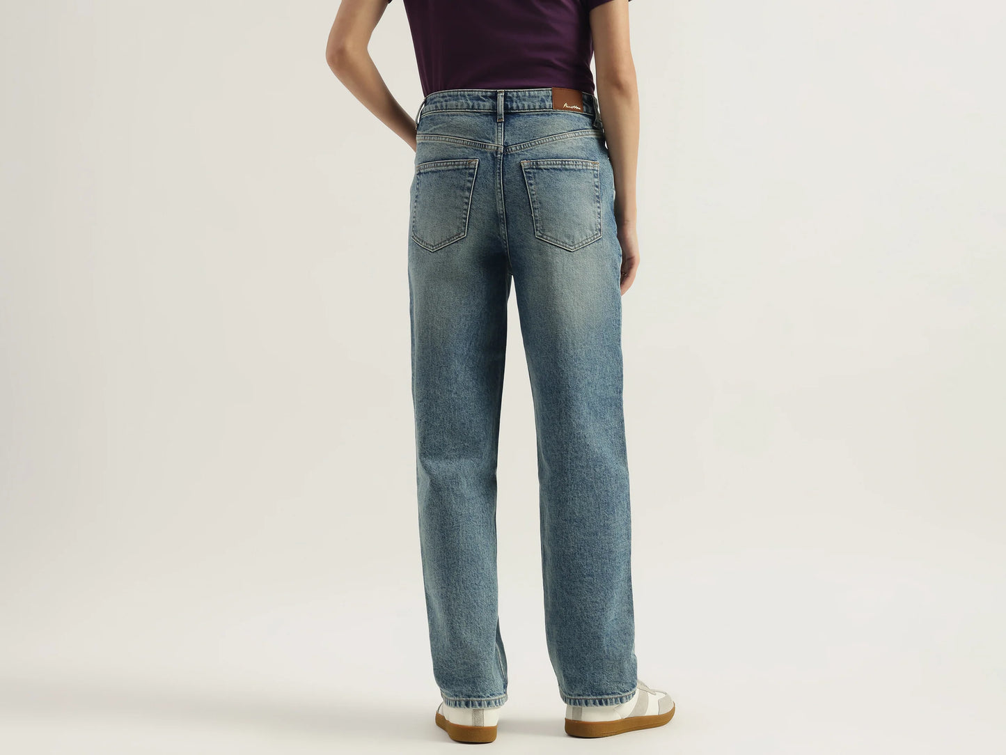 Casual Women’s Solid Straight Fit Denim Pants with Relaxed Comfortable Look