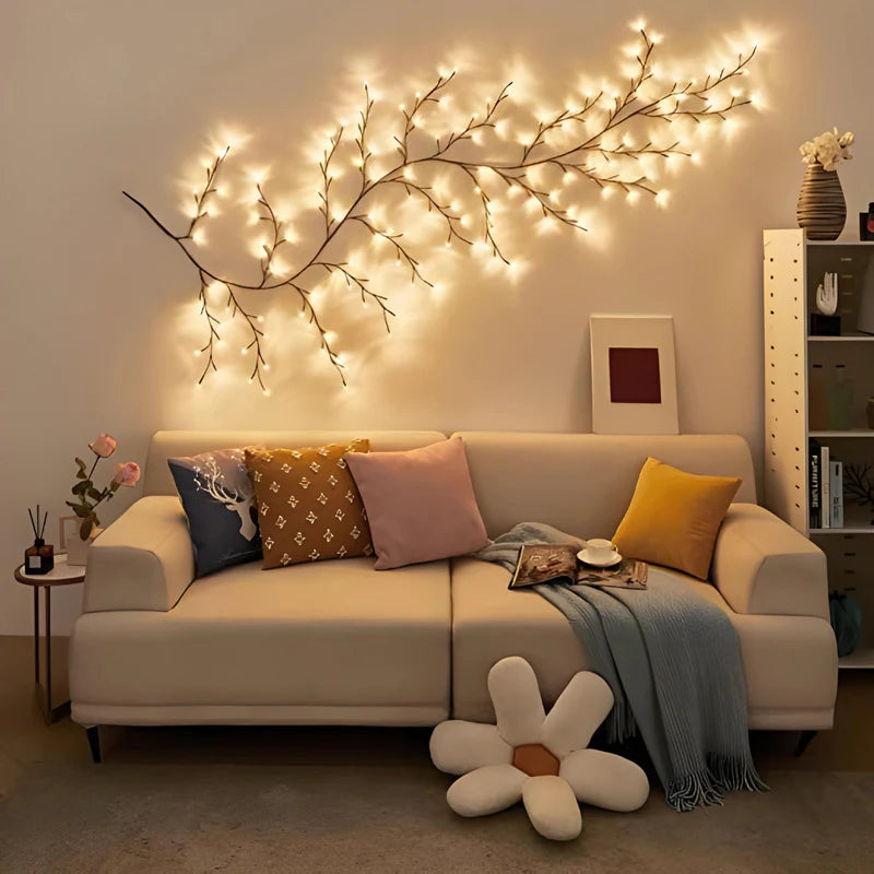 Magical LED Vine Tree Light with Willow Design, Fairy Lights, and Remote