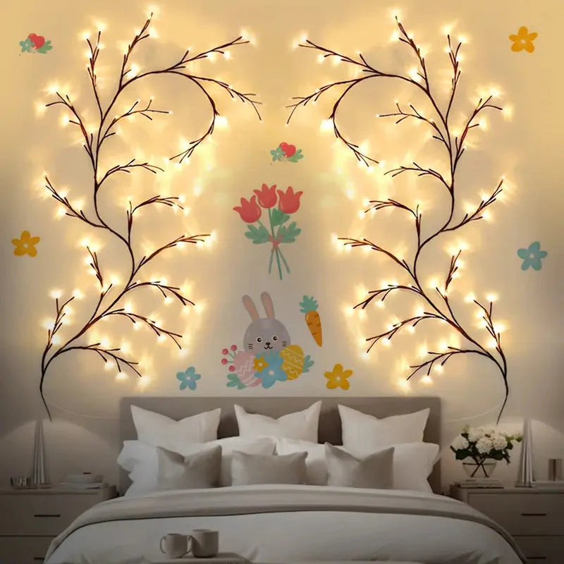 Magical LED Vine Tree Light with Willow Design, Fairy Lights, and Remote
