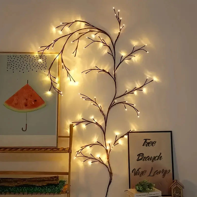 Magical LED Vine Tree Light with Willow Design, Fairy Lights, and Remote