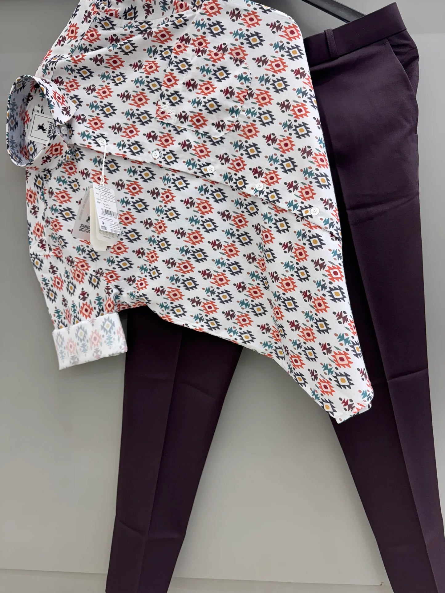 Modern Men’s Printed Shirt with Pant for Work, Office, and Casual Outings