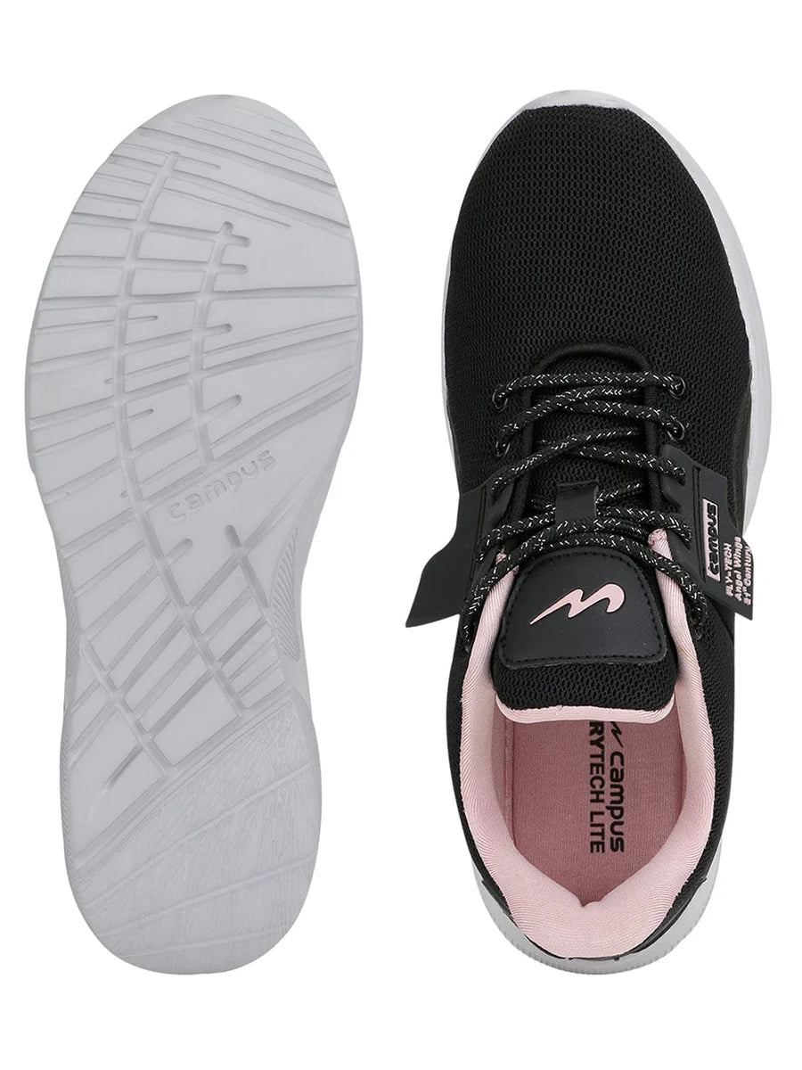 Women’s Black Running Shoes Cushioned Athletic Sneakers for Gym and Outdoor Workouts