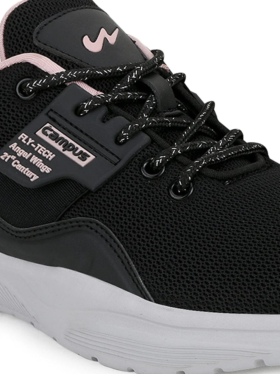 Women’s Black Running Shoes Cushioned Athletic Sneakers for Gym and Outdoor Workouts
