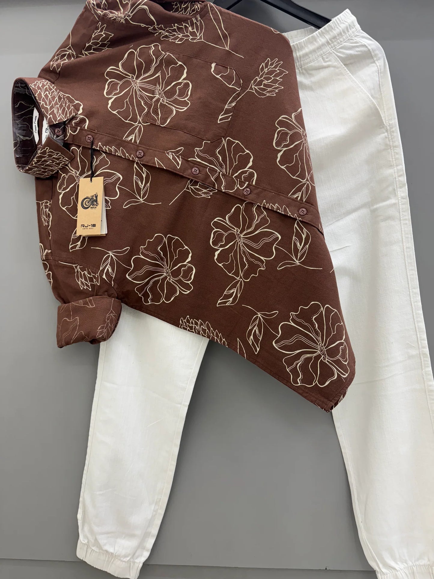 Versatile Linen Printed Shirt and Linen Pant Set for Men for Casual, Office, and Party Occasions