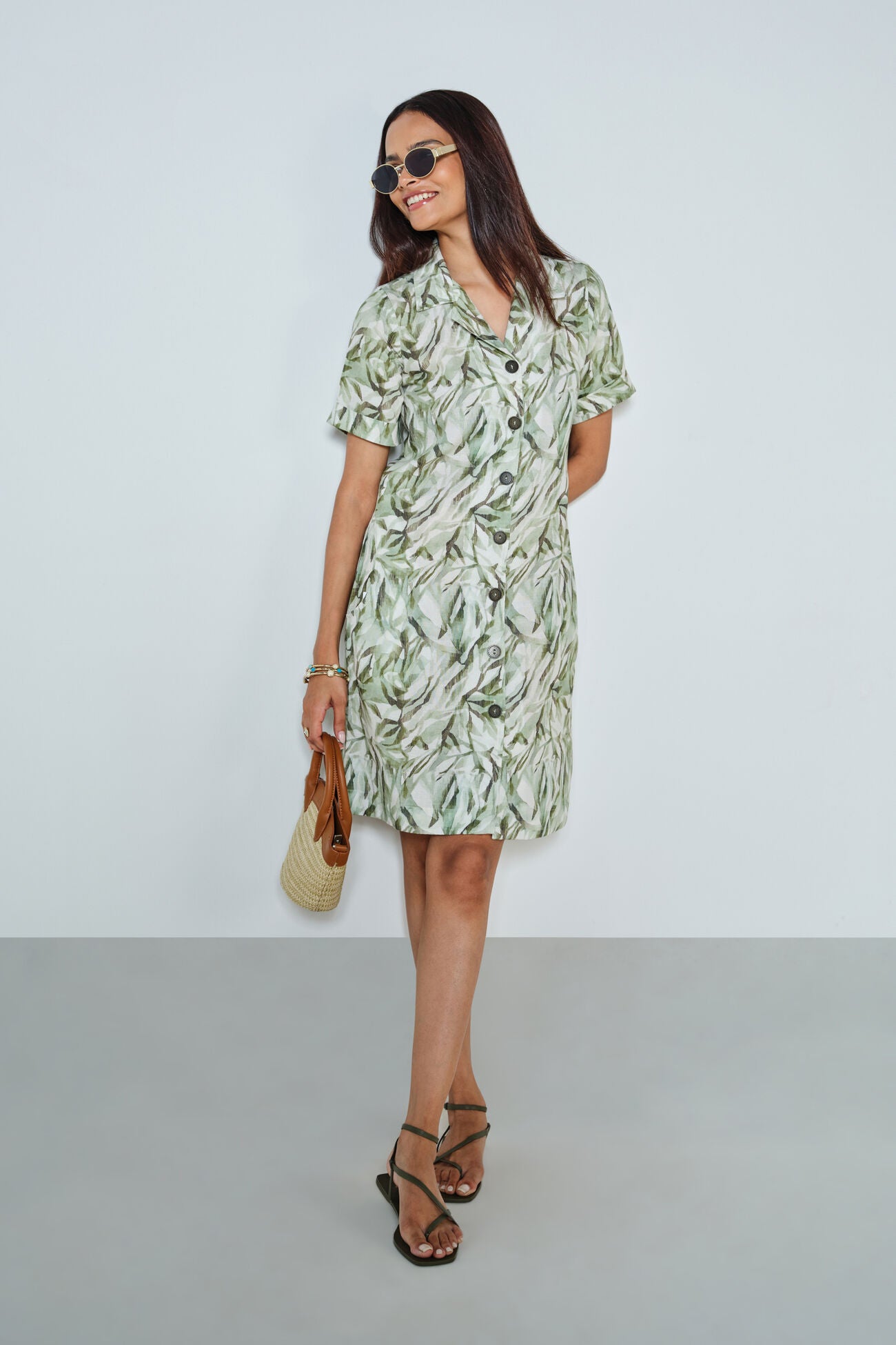 Women’s The Meadow Dress – Stylish Midi Dress with Flowy Hem for Everyday Wear