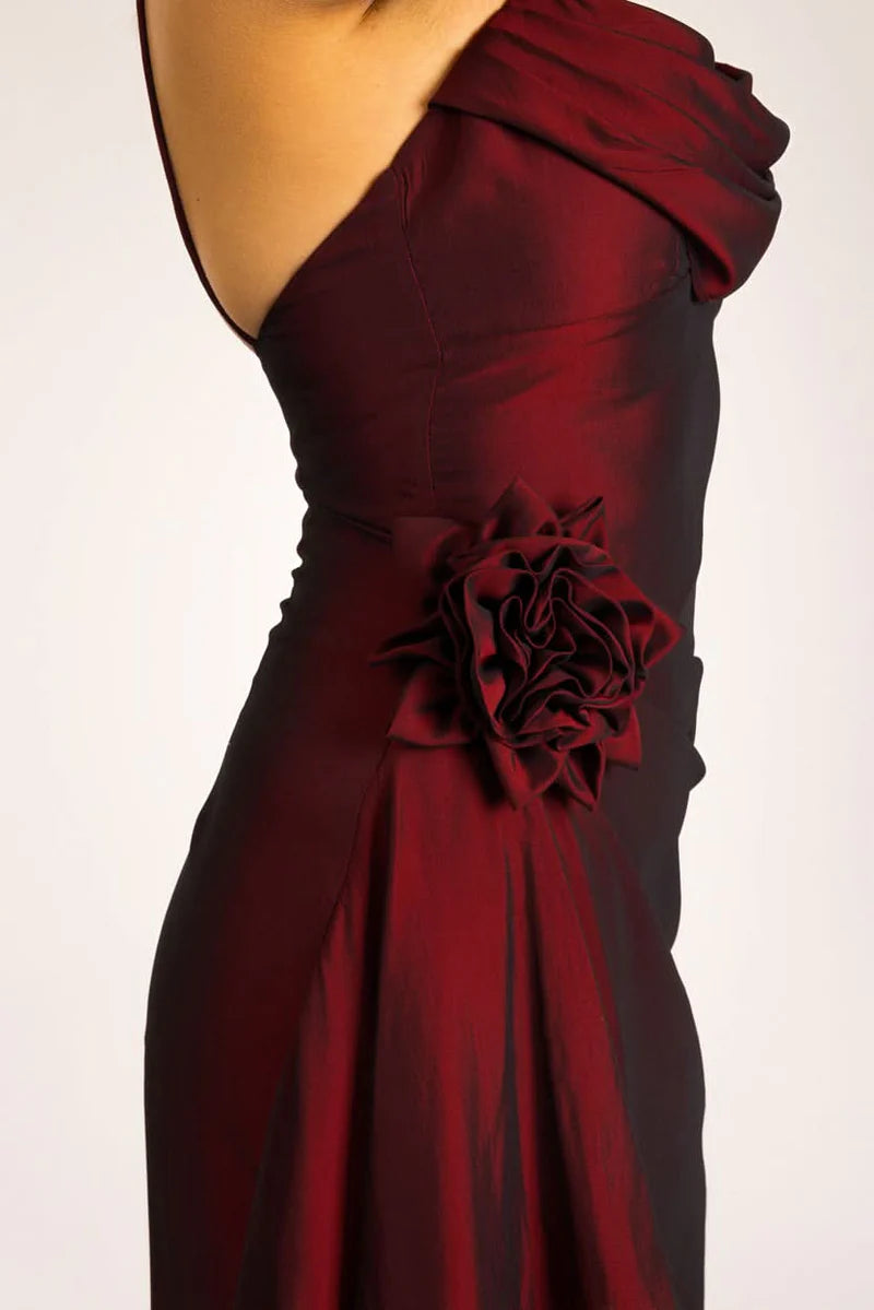 Rose Long Dress for Women Elegant Maxi Dress with Flowing Silhouette and Soft Fabric