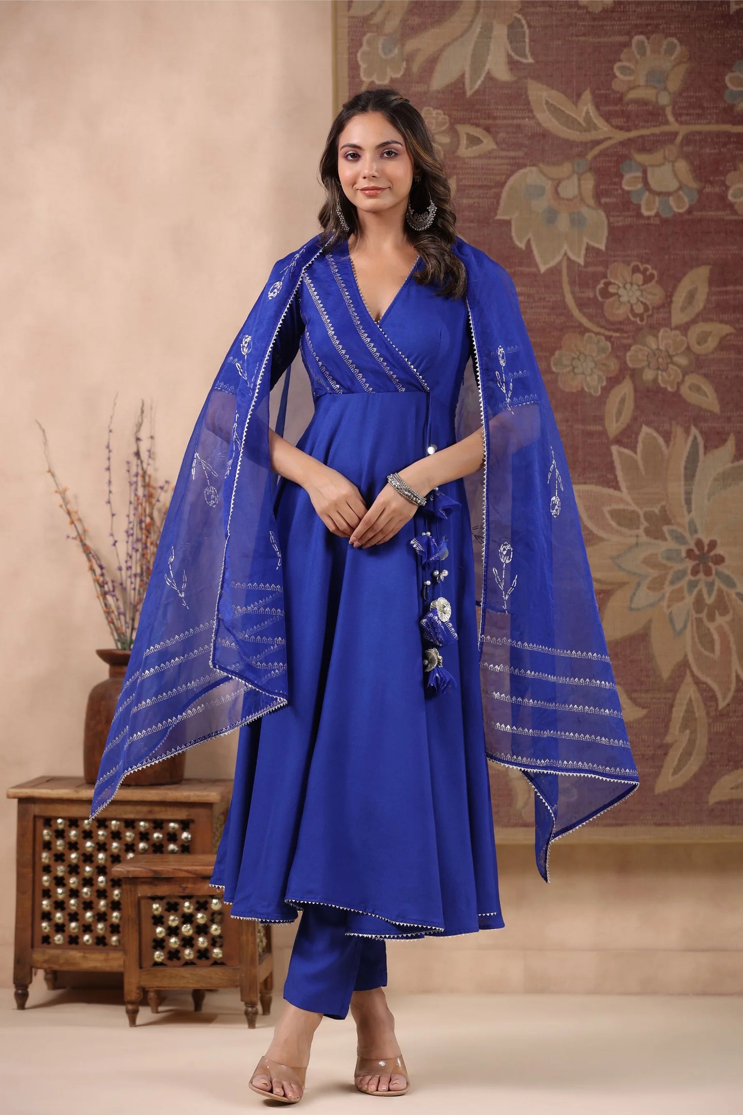 Elegant Hand-block Printed Cotton Suit Set for Women with Dupatta Perfect for Festive and Traditional Wear