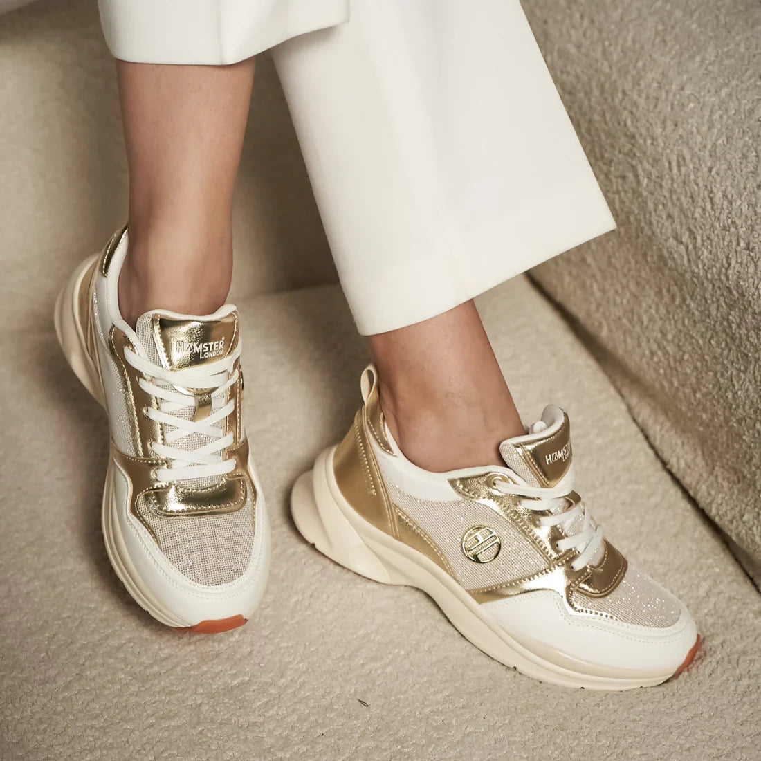BroShop London Signature Gold Sneakers