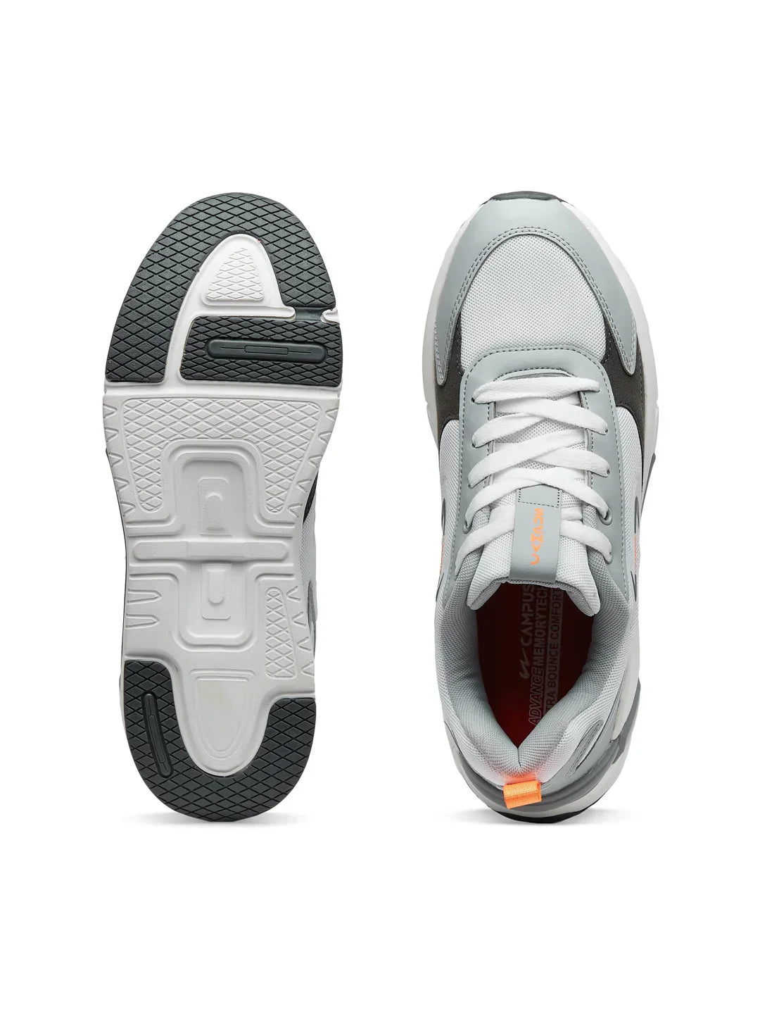 White Casual Sneakers for Men Durable Walking Running and Gym Fashion Shoes