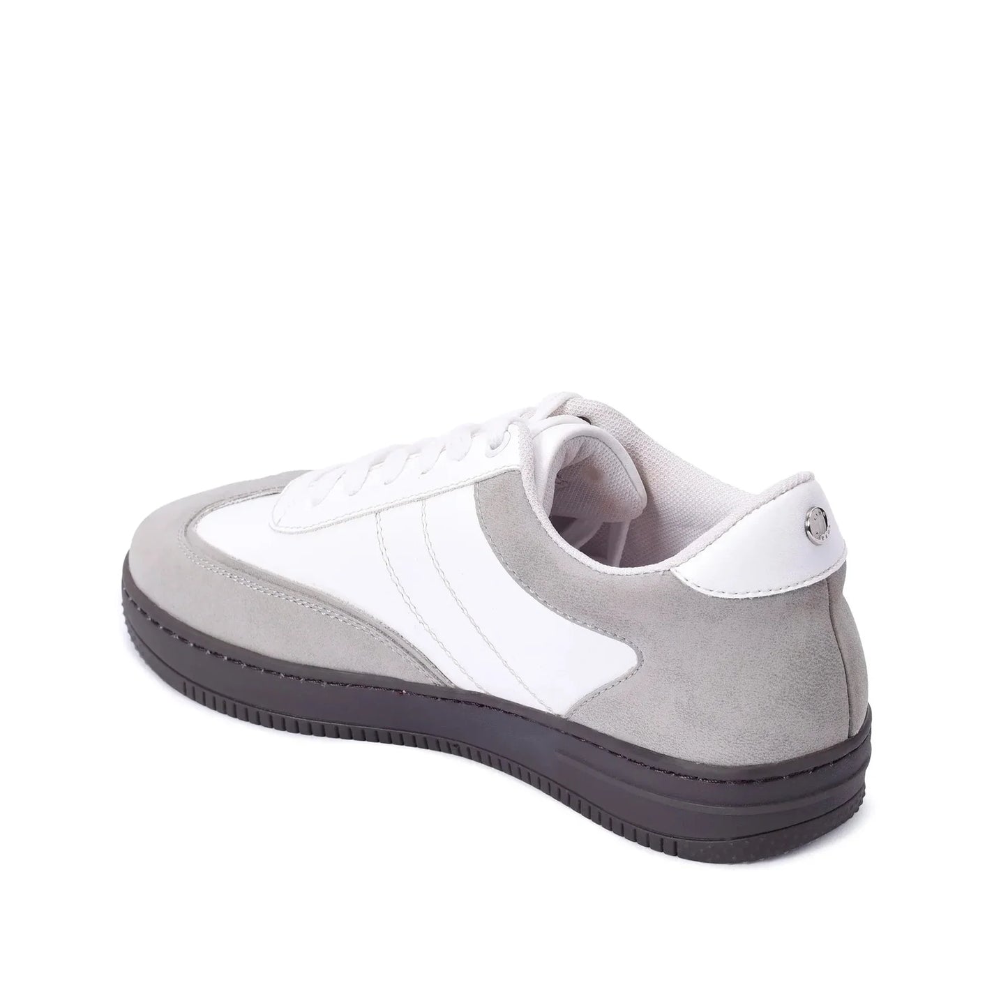 Dual Color Grey White Comfort Shoes for Women Lightweight Sneakers with Cushioned Sole
