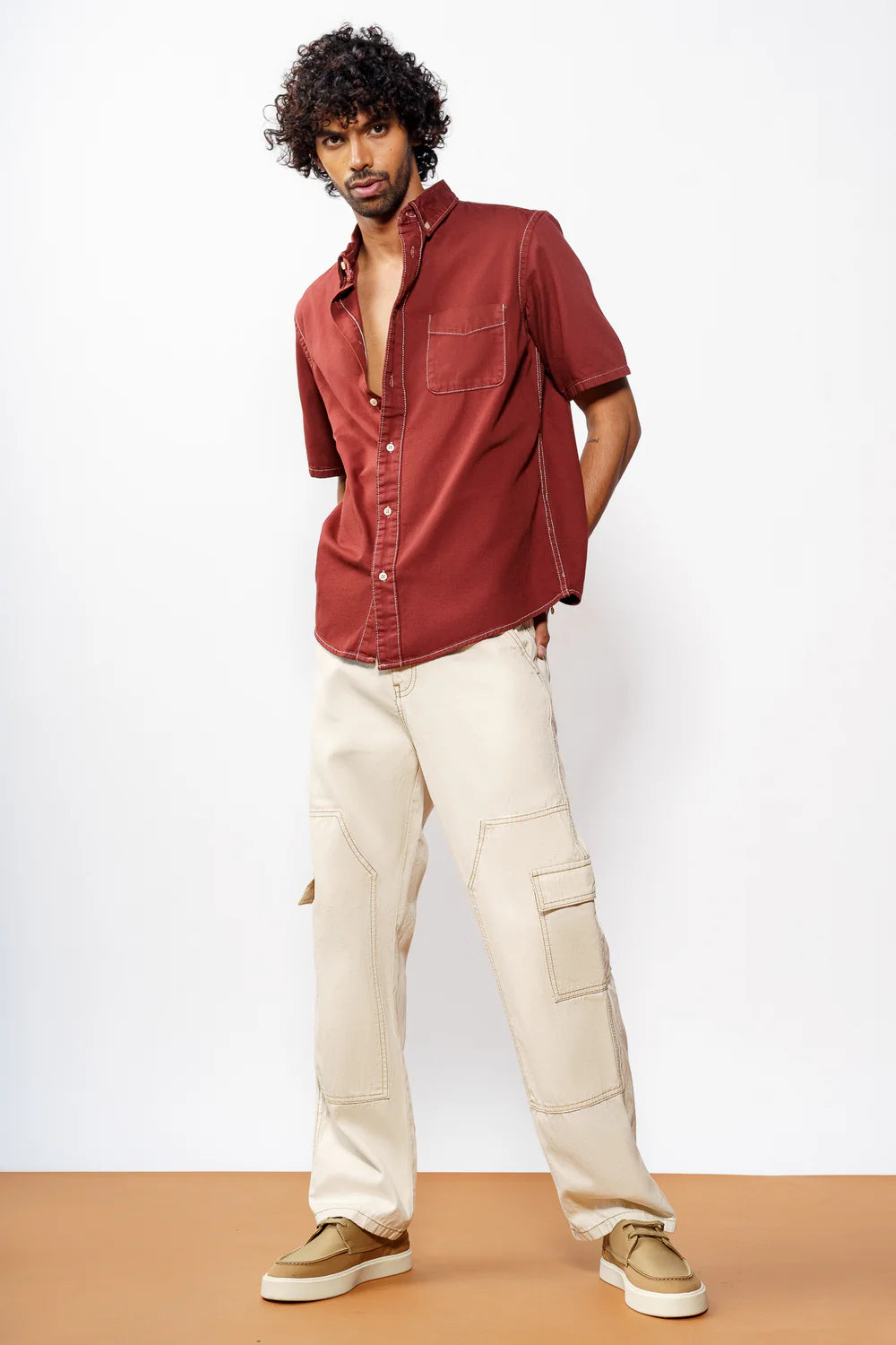 Men’s Solid Jogger Fit Denim Jeans with Comfortable Elastic Waist