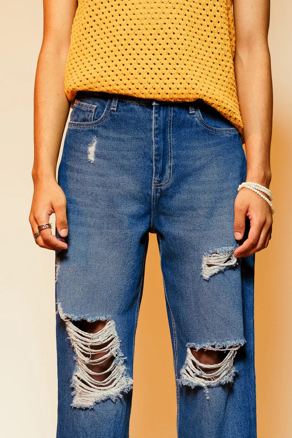 Stylish Vogue Blue Men’s Straight Leg Jeans Comfortable Modern Denim for Daily Outfits