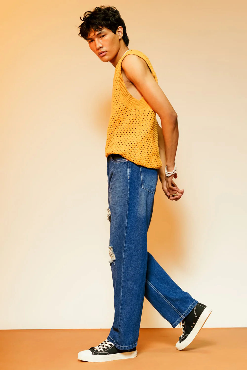 Stylish Vogue Blue Men’s Straight Leg Jeans Comfortable Modern Denim for Daily Outfits