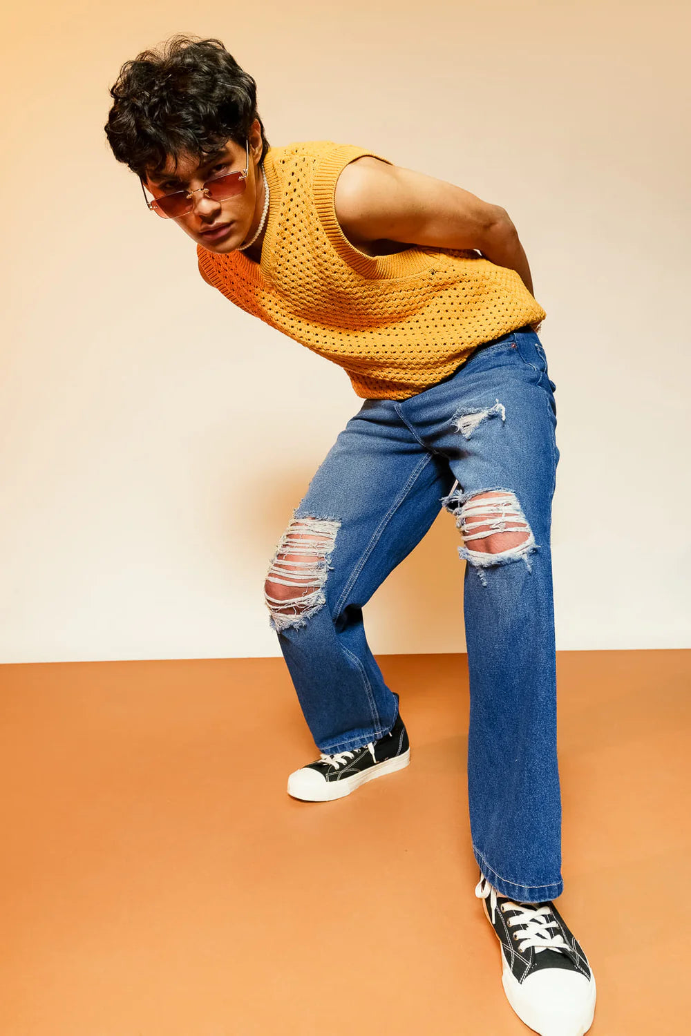 Stylish Vogue Blue Men’s Straight Leg Jeans Comfortable Modern Denim for Daily Outfits