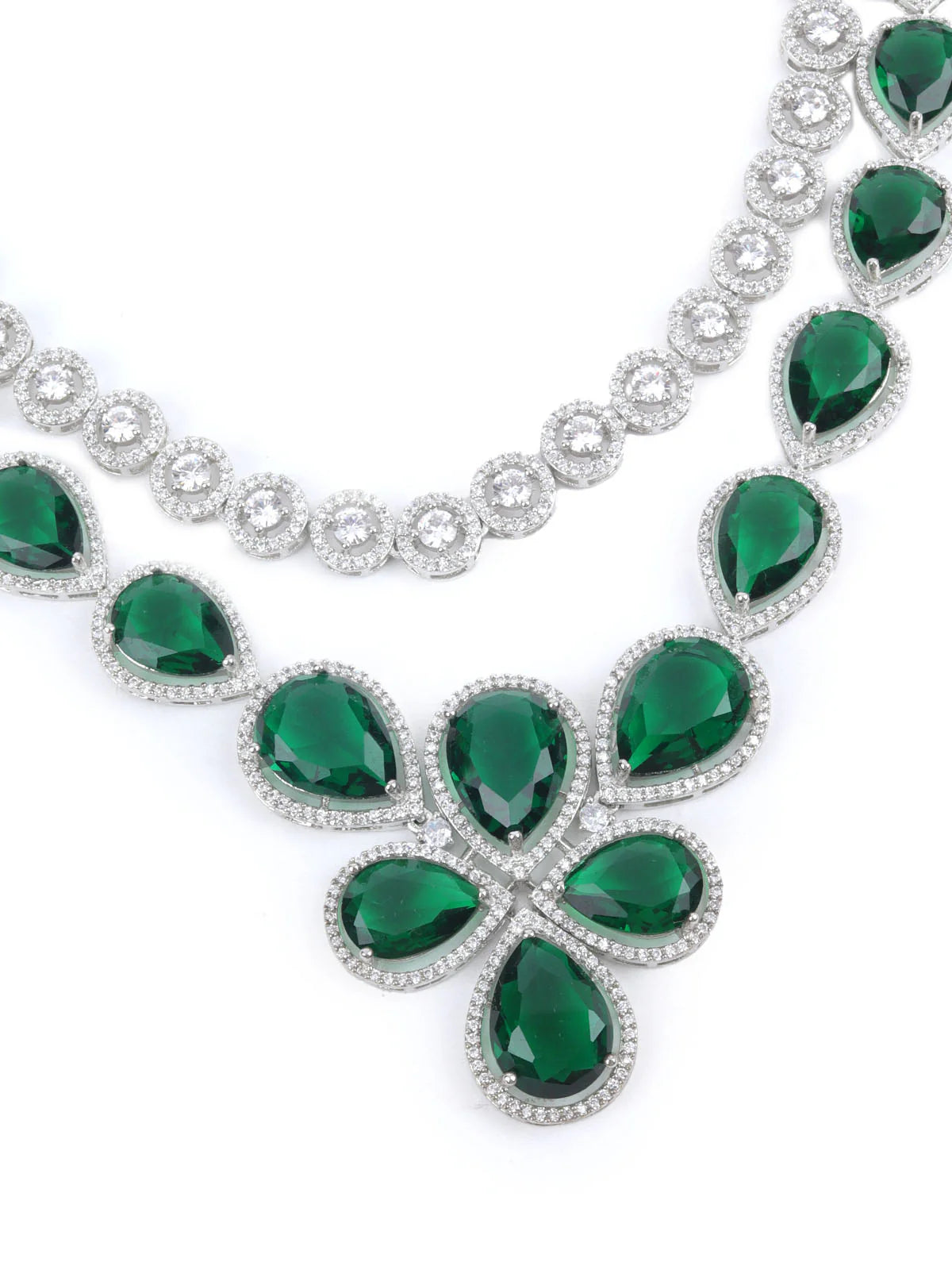 Stylish Dark Green Alloy Embellished Jewellery Set for Women Ideal for Evening Parties and Special Occasions