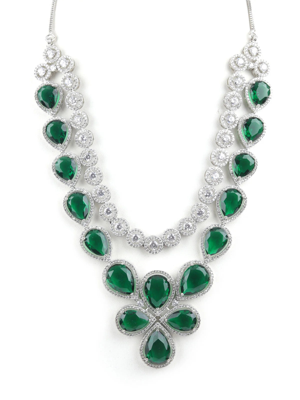 Stylish Dark Green Alloy Embellished Jewellery Set for Women Ideal for Evening Parties and Special Occasions