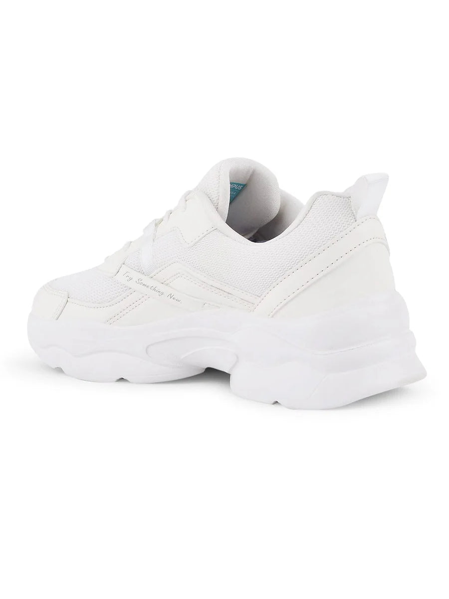 White Women’s Sneakers Classic Low-Top Casual Shoes with Comfortable Fit
