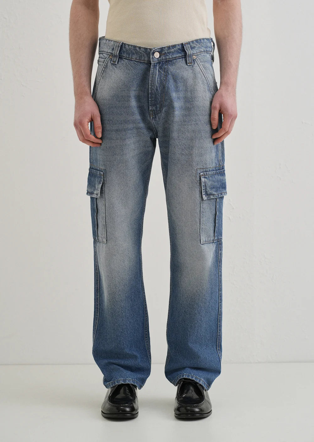 Modern Slate Blue Baggy Fit Denim Jeans for Everyday Wear
