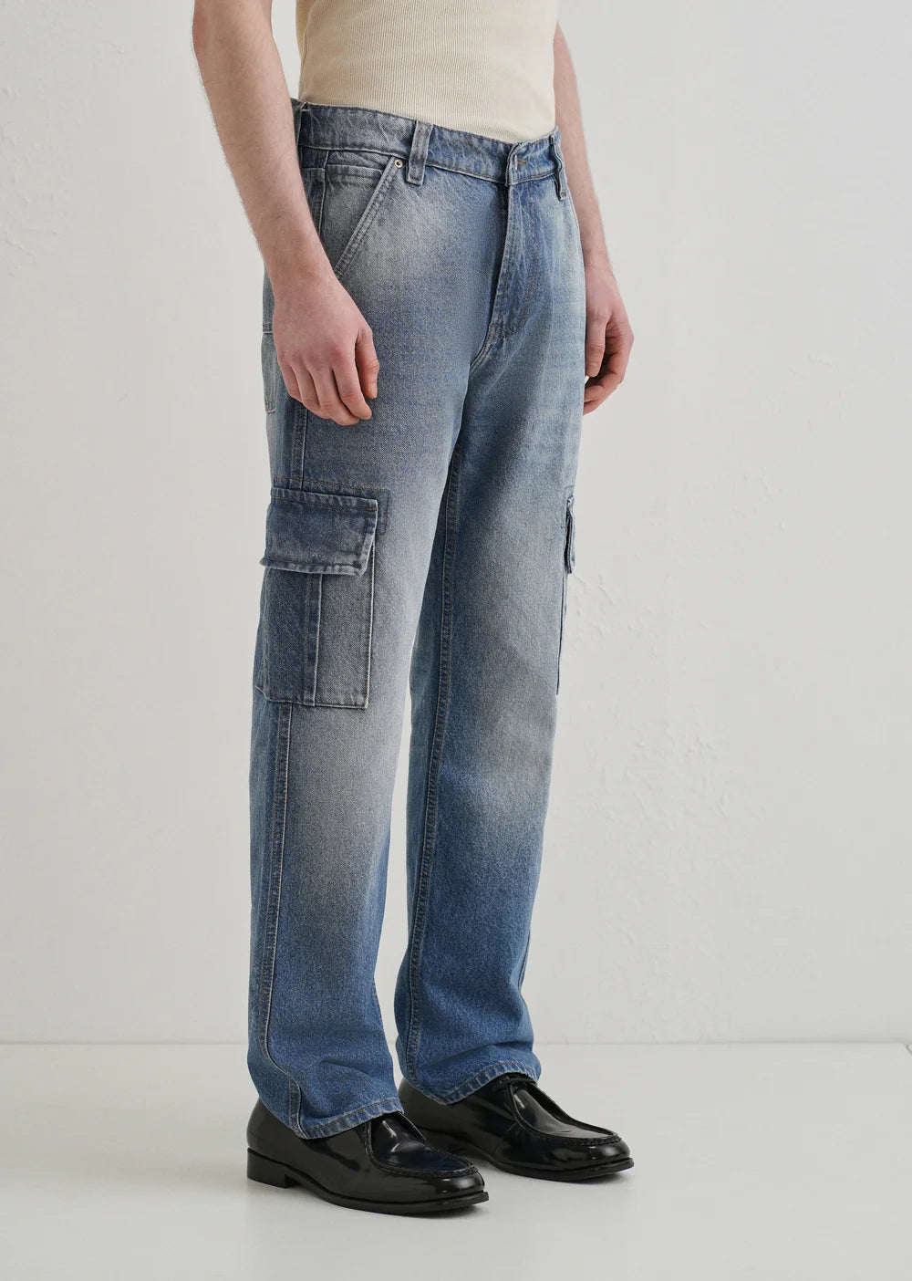 Modern Slate Blue Baggy Fit Denim Jeans for Everyday Wear