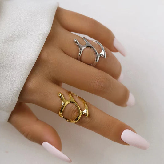 Twist n Twirl Abstract Ring – Modern Artistic Statement Jewelry