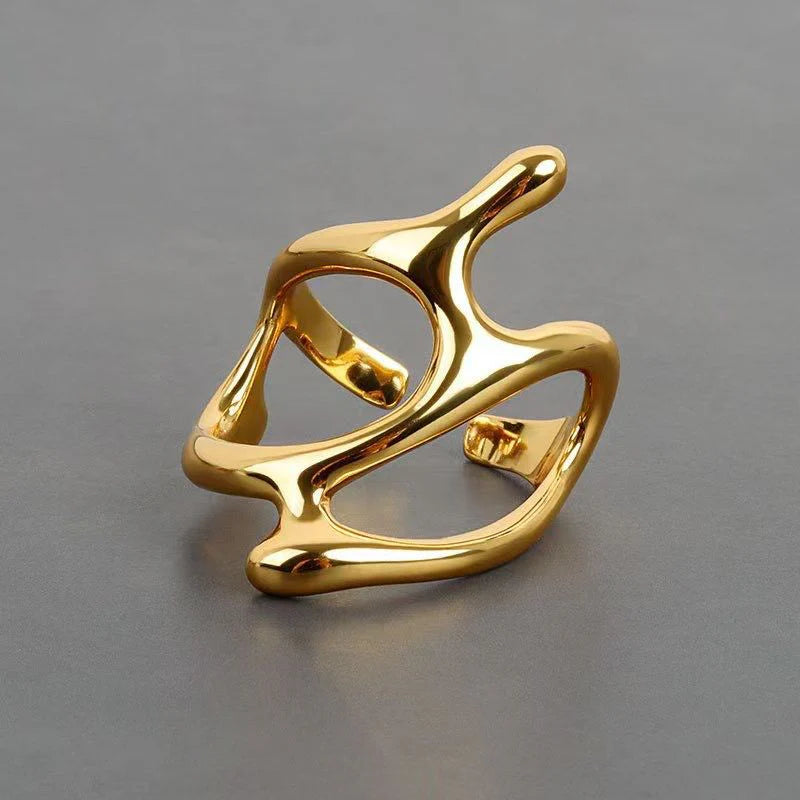 Twist n Twirl Abstract Ring – Modern Artistic Statement Jewelry