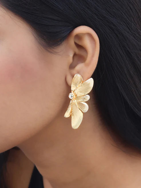 Giant Butterfly-Inspired Earrings with Luxe Statement Design