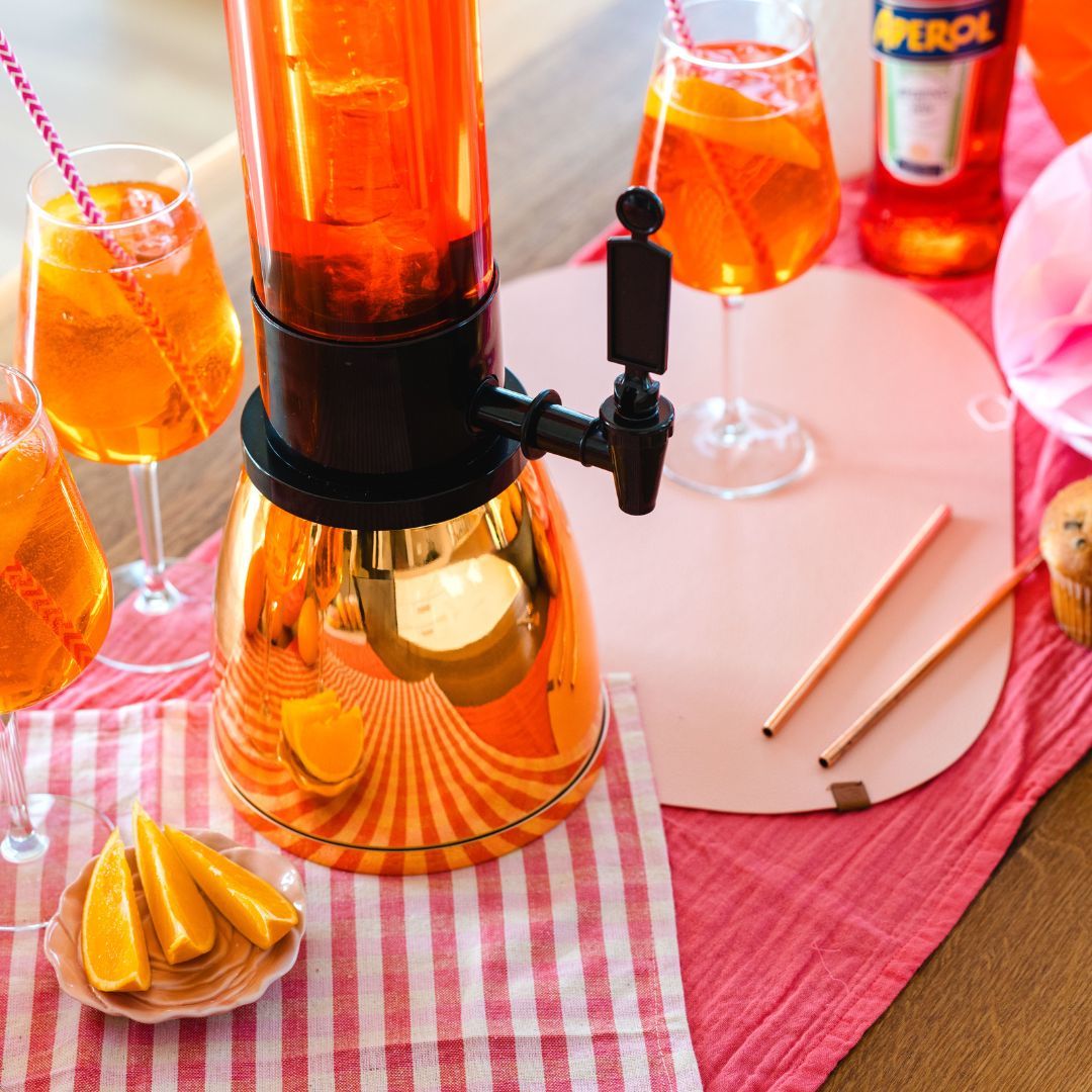 Party Beer and Beverage Tower with Easy Pour Tap and Transparent Design for Convenient Serving