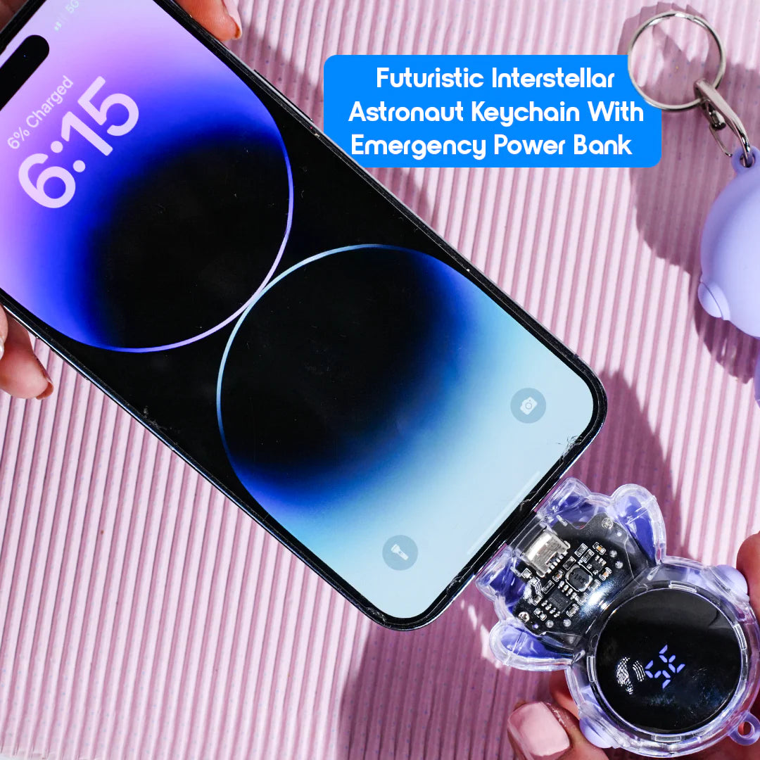 Stylish Astro Keychain with Emergency Powerbank Compact Portable and Travel Friendly
