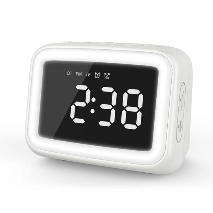 Portable Bluetooth Speaker With Built-In Alarm Clock and USB Charging Port
