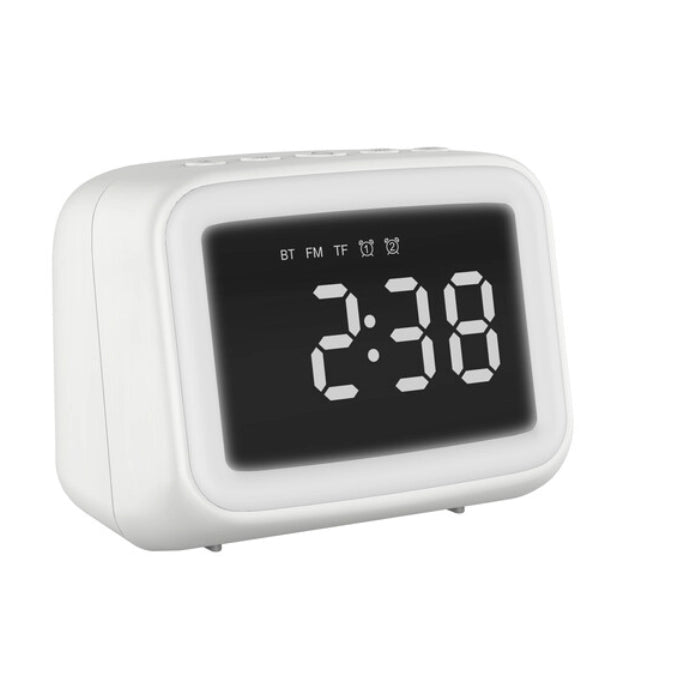 Portable Bluetooth Speaker With Built-In Alarm Clock and USB Charging Port