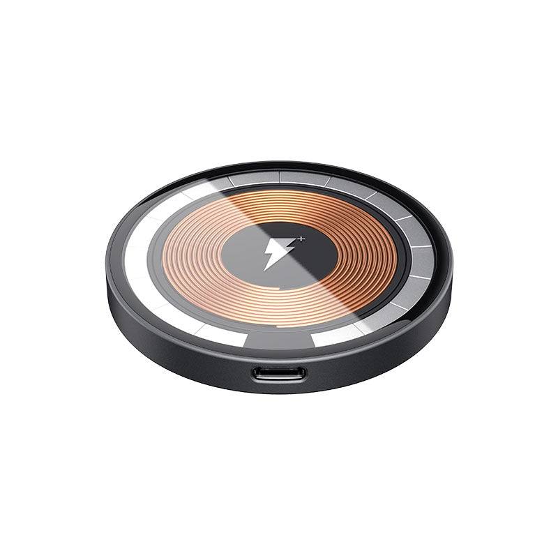 Super Slim Wireless Charging Pad with Fast Qi Charging, Strong Magnets, and Tempered Glass