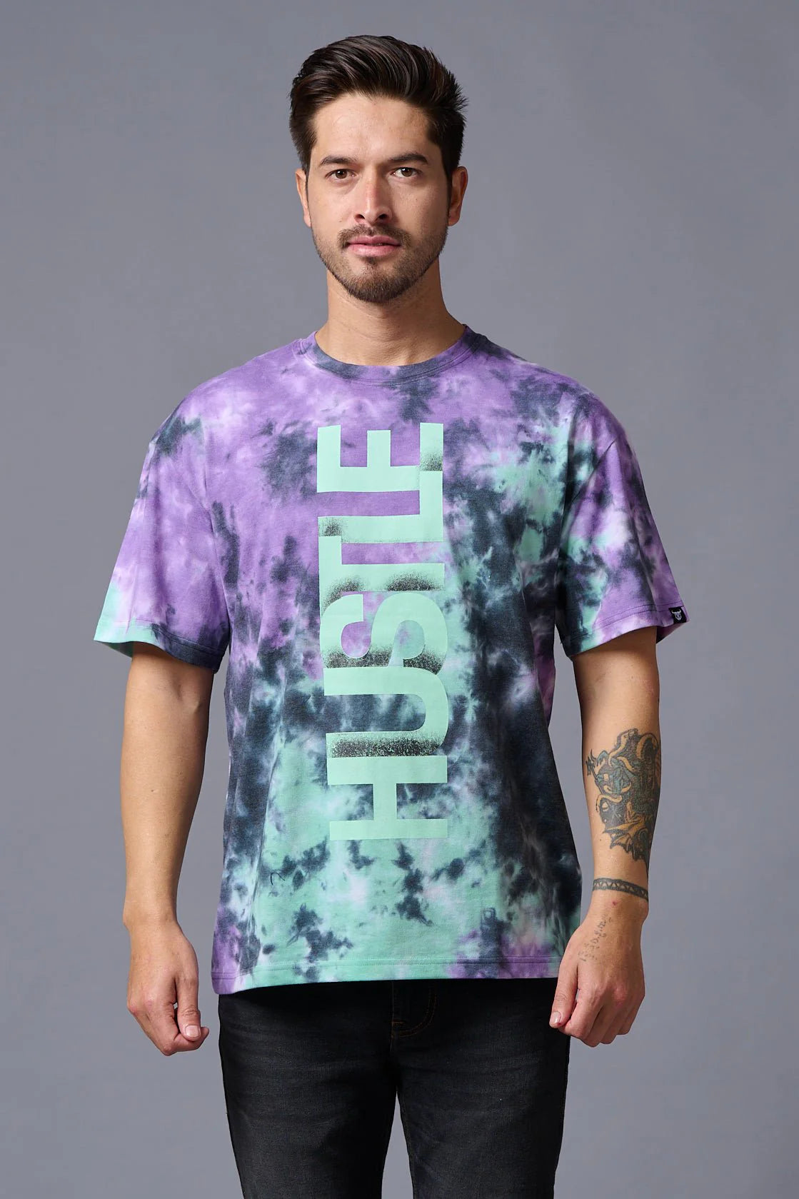 Everyday Men’s Oversized Tie Dye T-Shirt with Trendy Printed Design and Premium Fabric