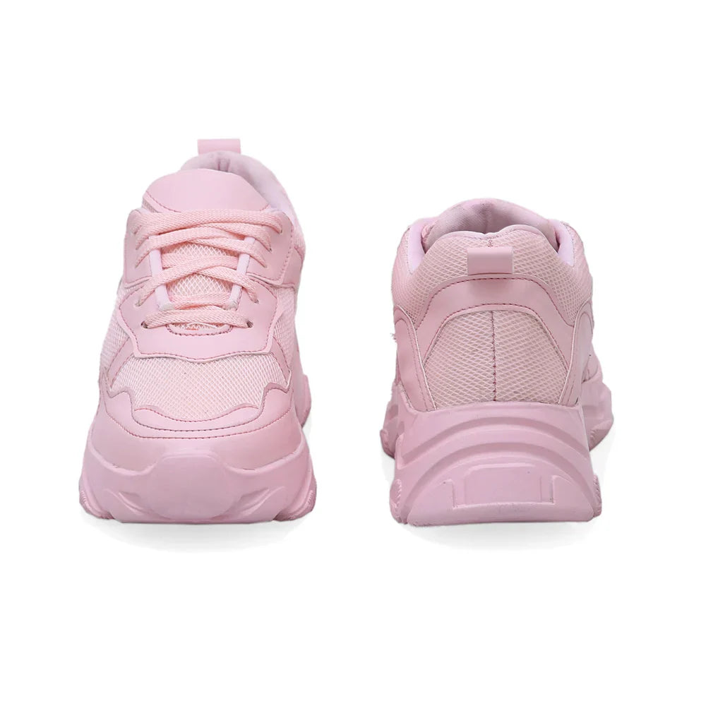 Lightweight White & Pink Sneakers for Girls and Women
